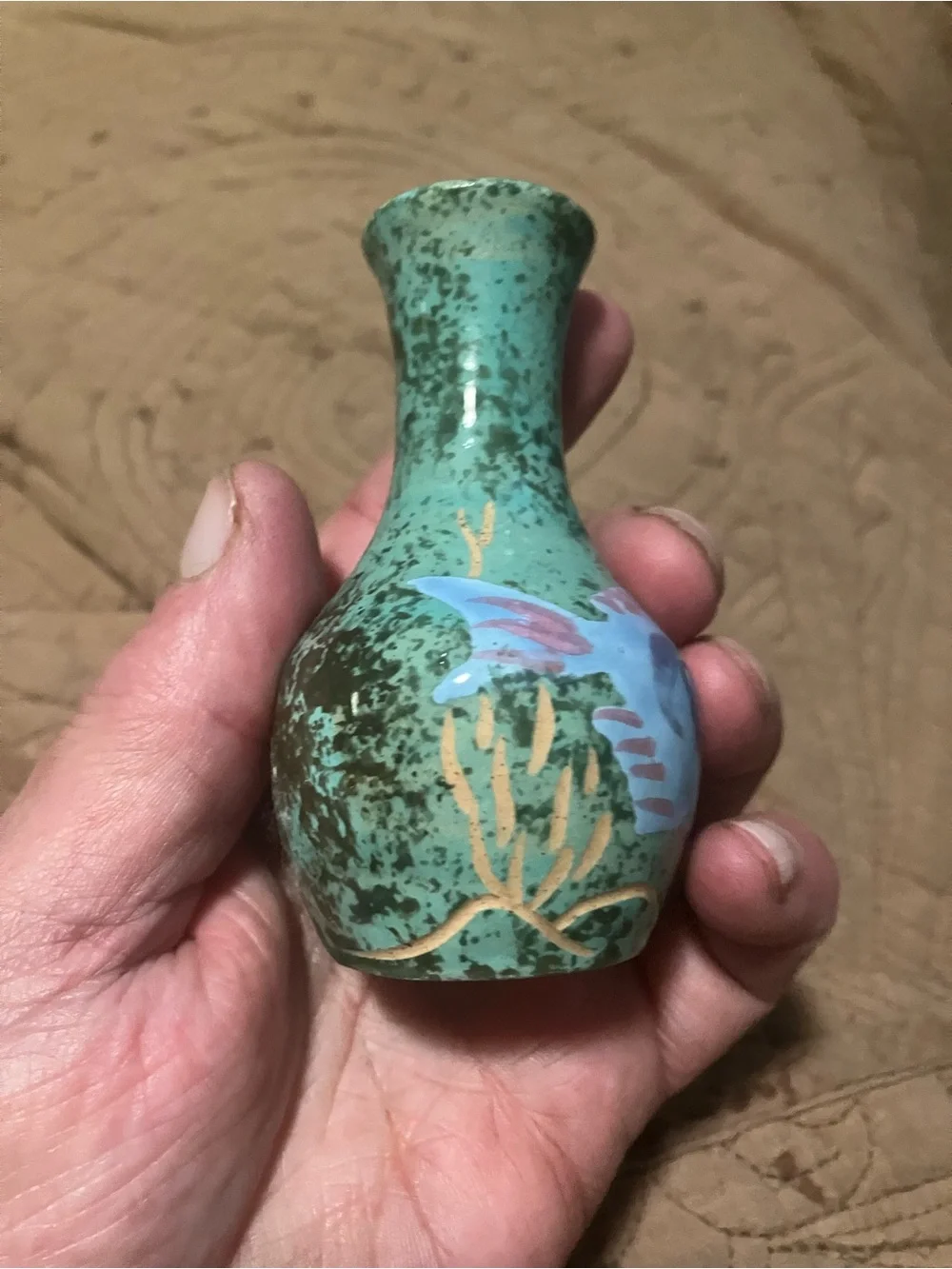 Vintage Hand Crafted Wassi Art Jamaican Pottery Vase
